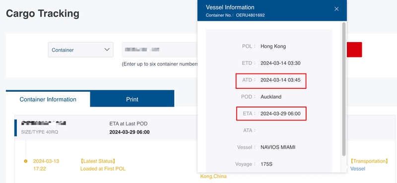 Cargo tracking